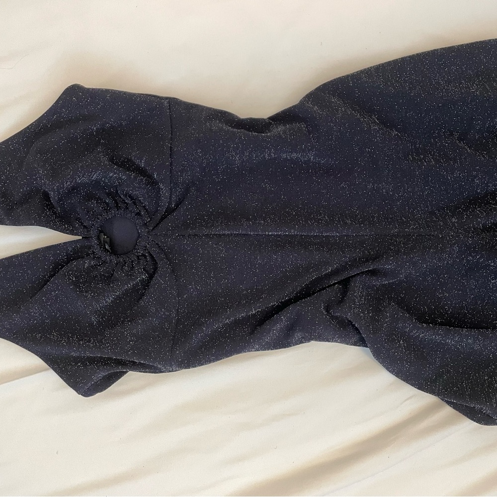 River Island Dark Blue Glitter Jumpsuit